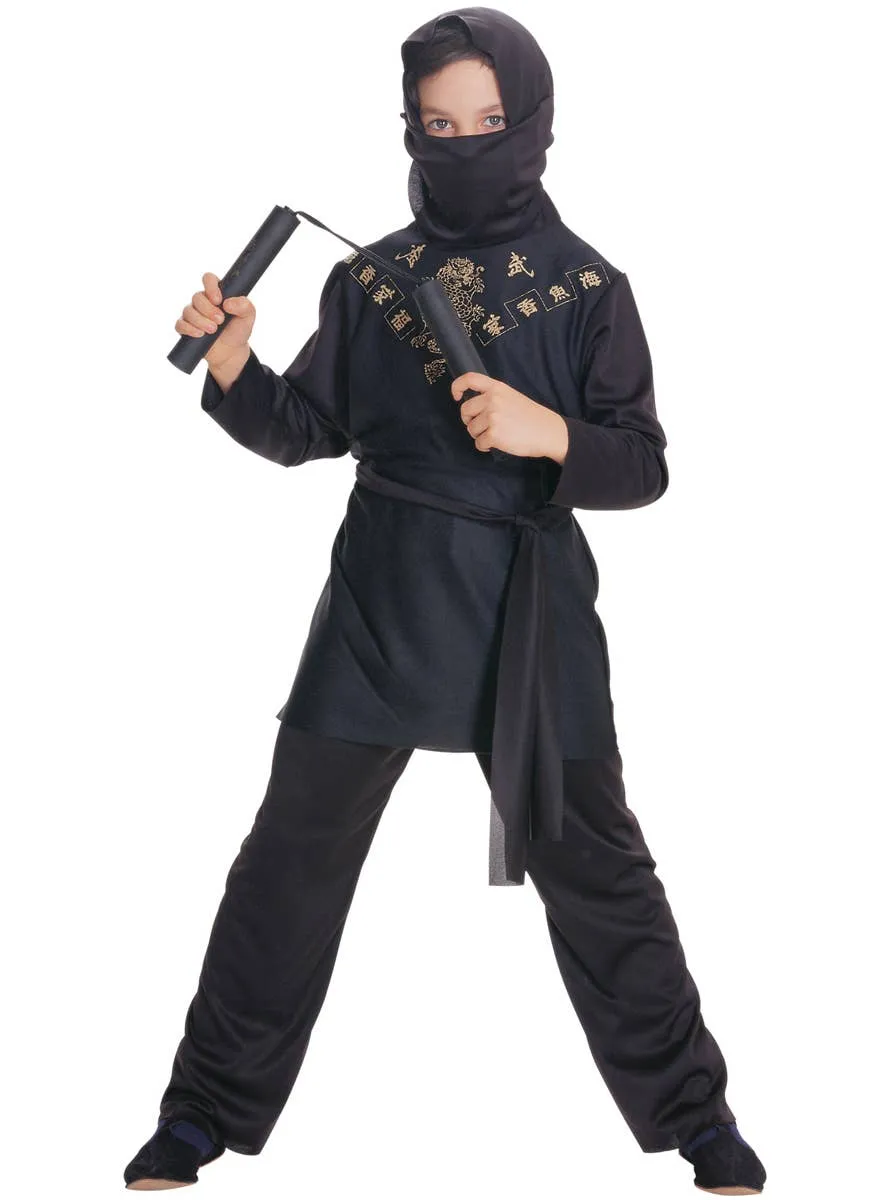 Japanese Black Ninja Budget Boys Costume