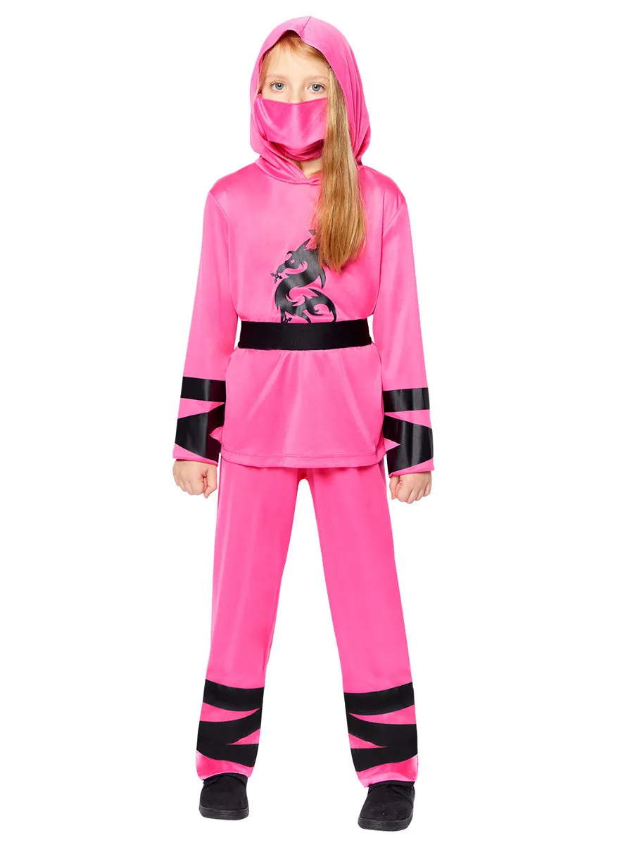 Japanese Pink Dragon Ninja Girls Costume