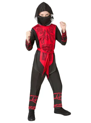 Japanese Red And Black Ninja Boys Costume
