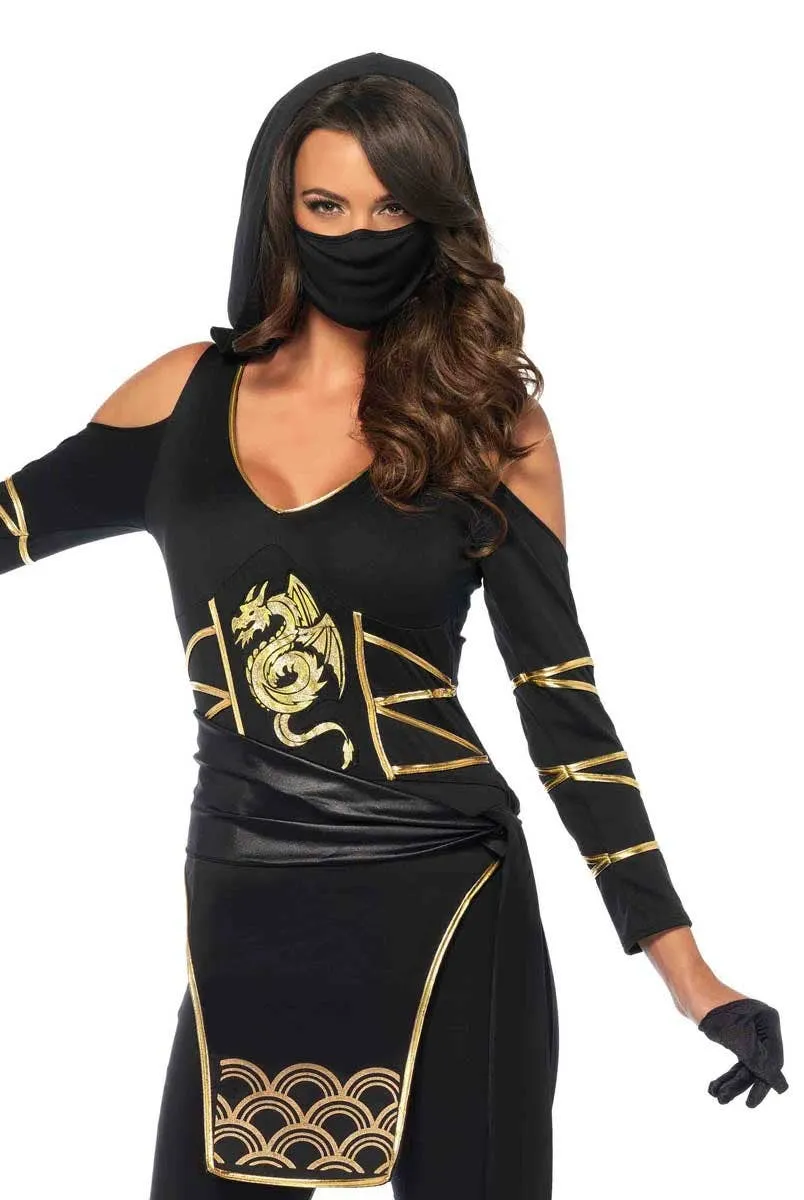 Japanese Stealth Ninja Womens Jumpsuit Costume