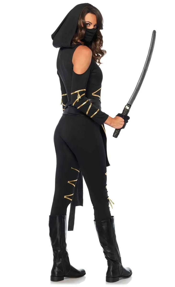 Japanese Stealth Ninja Womens Jumpsuit Costume