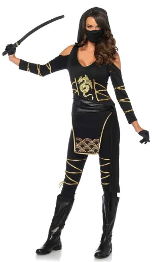 Japanese Stealth Ninja Womens Jumpsuit Costume