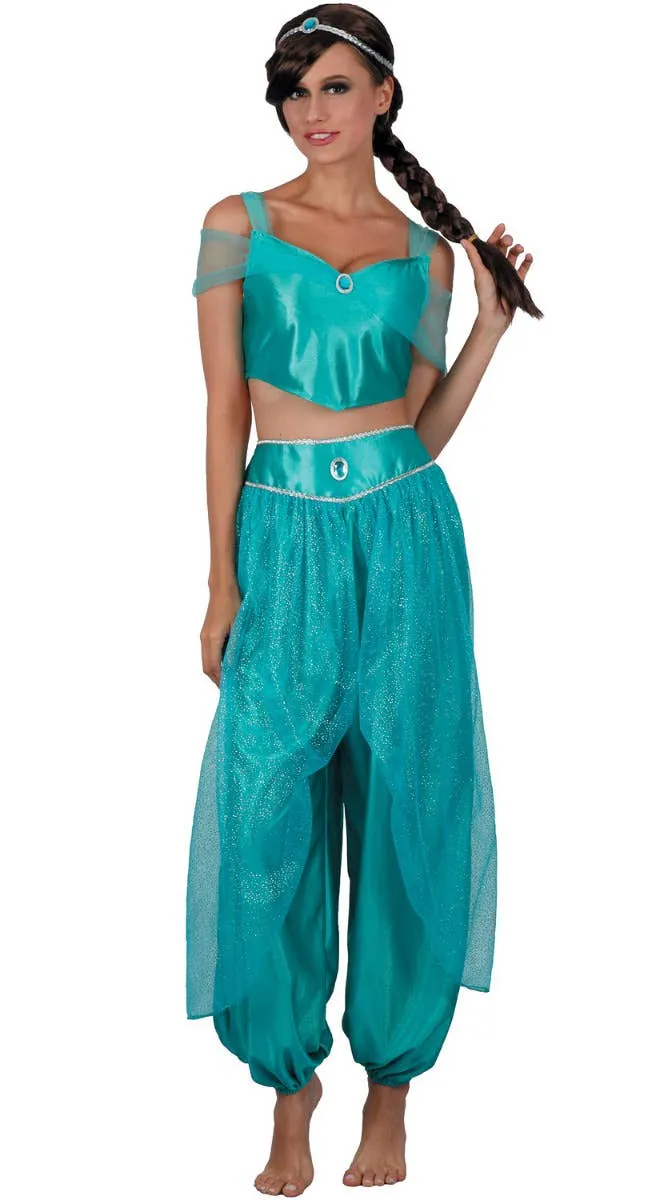 Jasmine Desert Princess Womens Fancy Dress Costume