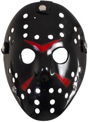 Jason Inspired Black Hockey Halloween Mask