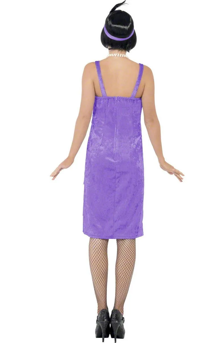 Jazz Flapper Womens Purple 1920s Costume