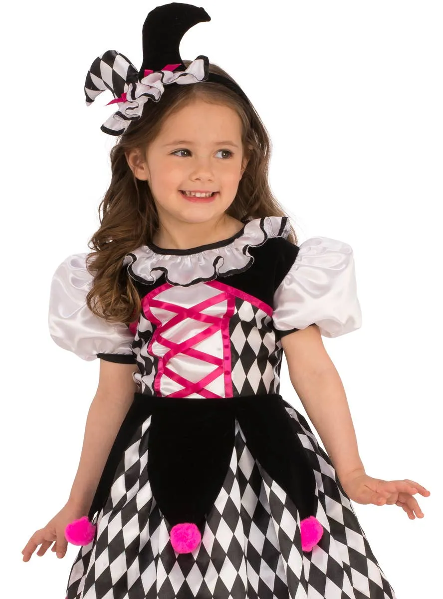 Jester Girls Harlequin Fancy Dress Costume