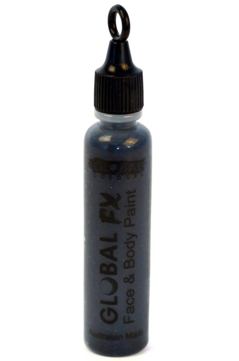 Jet Black Face and Body Glitter Applicator Tube