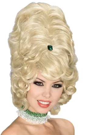 Jewelled Blonde 1960s Beehive Womens Costume Wig