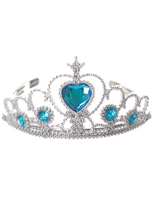 Jewelled Blue and Silver Princess Costume Tiara