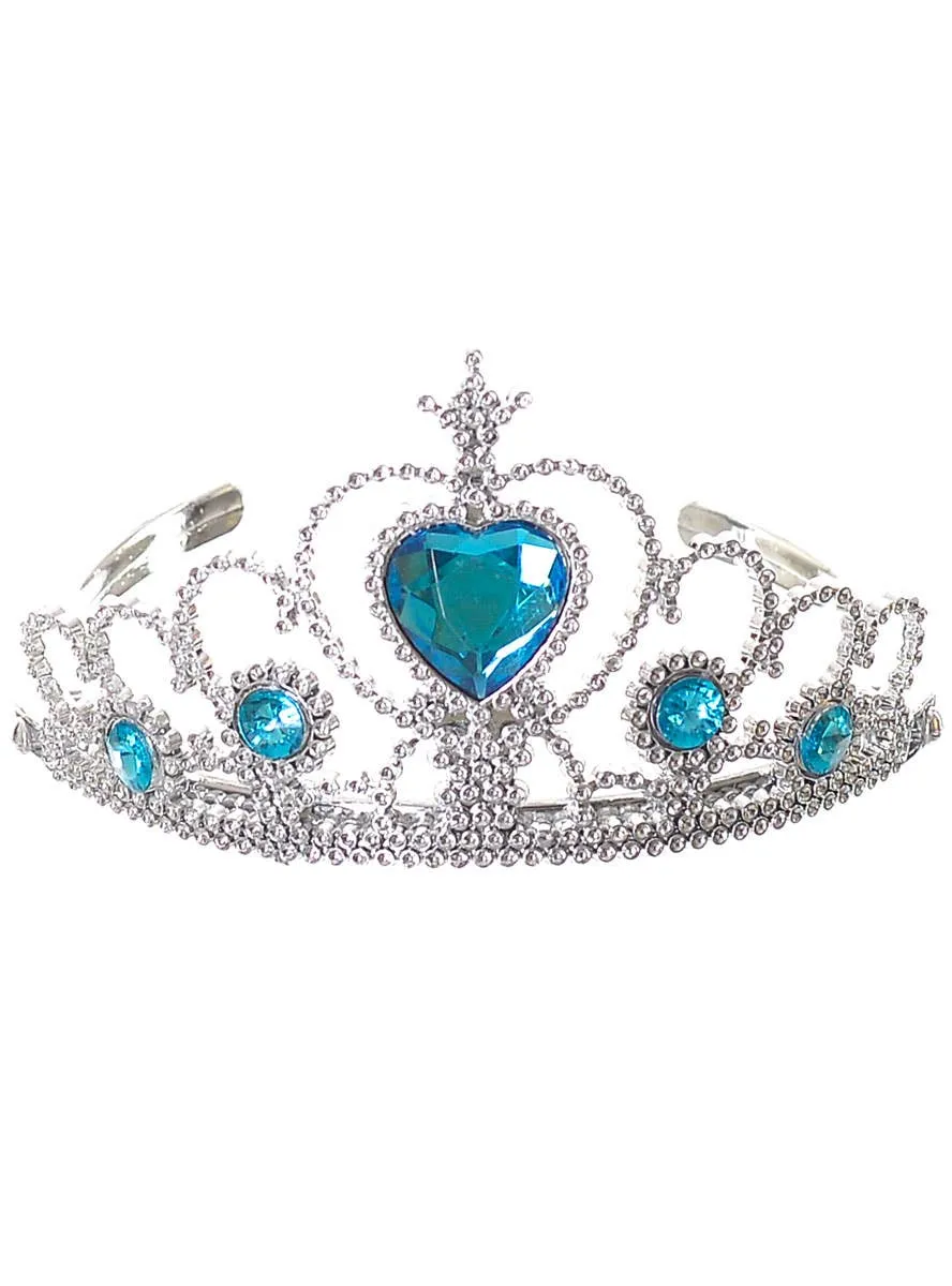 Jewelled Blue and Silver Princess Costume Tiara