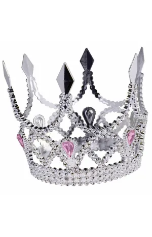 Jewelled Mini Silver Tiara Costume Accessory