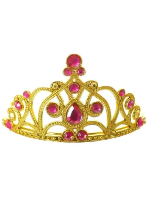 Jewelled Pink and Gold Girls Princess Tiara
