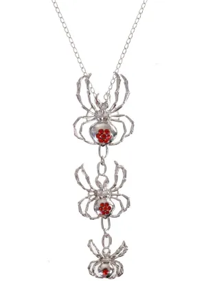 Jewelled Redback Spiders Halloween Costume Necklace