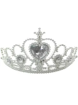 Jewelled Silver Girls Princess Costume Tiara
