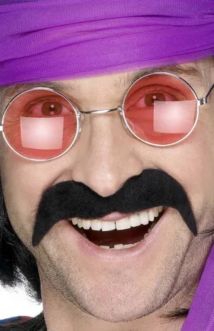 Jivin' Seventies Black Stick On Moustache