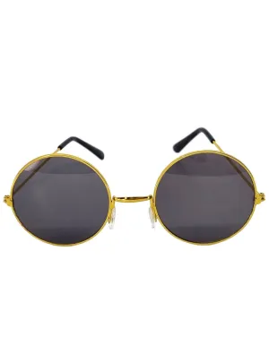 John Lennon Round Black Teashade Hippie Sunglasses