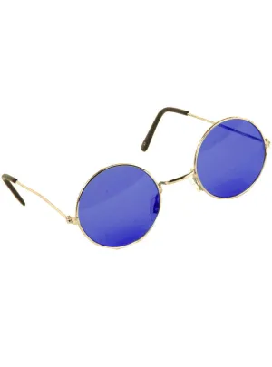 John Lennon Round Blue Hippie Costume Glasses