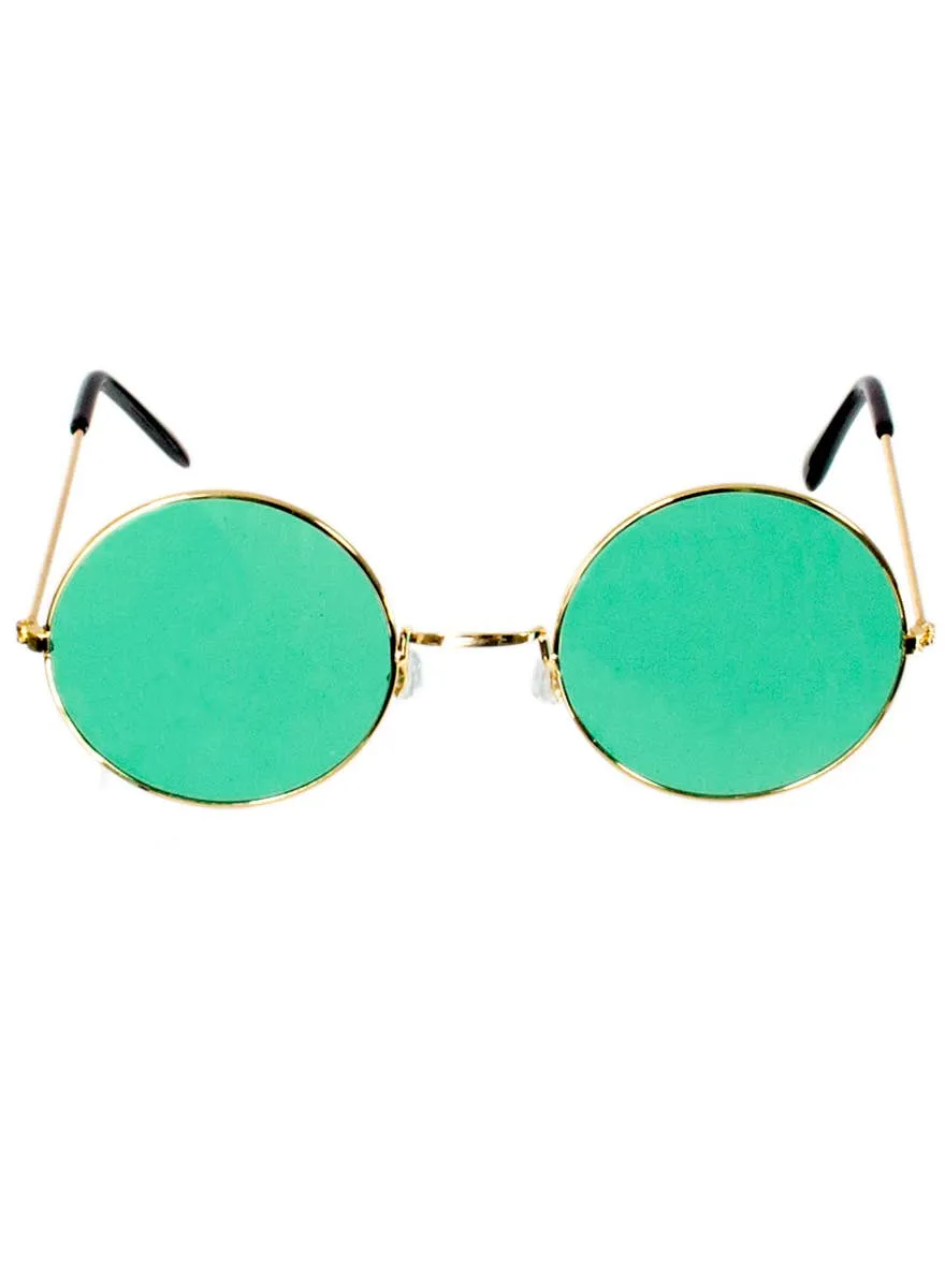 John Lennon Round Green Hippie Costume Glasses