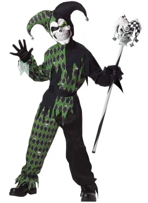 Jokes On You Boys Scary Jester Halloween Costume