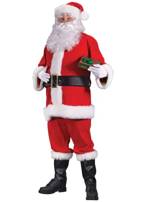 Jolly Father Christmas Mens Santa Claus Suit Costume
