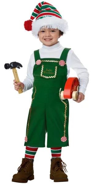 Jolly Lil' Green Elf Toddler Kids Christmas Costume