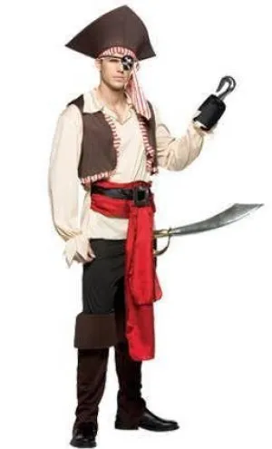 Jolly Roger Mens Swashbuckling Pirate Costume