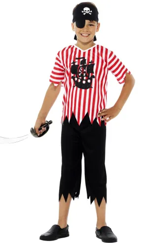 Jolly Roger Pirate Boys Fancy Dress Costume