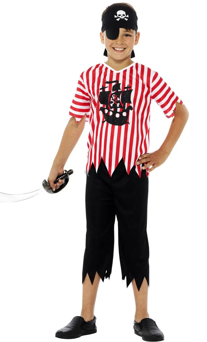 Jolly Roger Pirate Boys Fancy Dress Costume