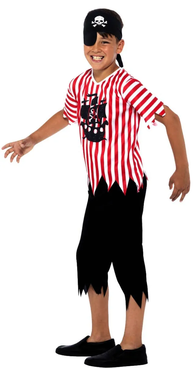 Jolly Roger Pirate Boys Fancy Dress Costume
