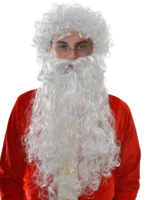 Jolly White Santa Wig and Beard Accessory Set