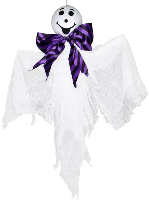 Joyful White Ghost Hanging Child Friendly Halloween Decoration
