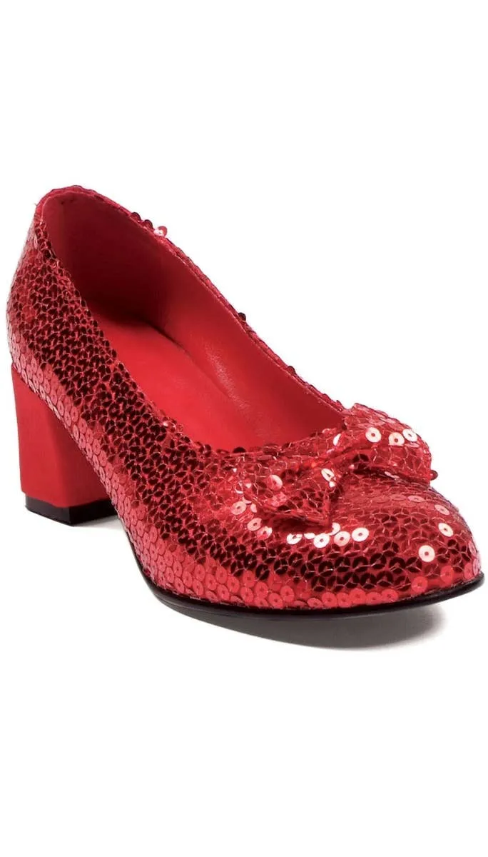 Judy Womens Sequined Red Dorothy Costume Shoes