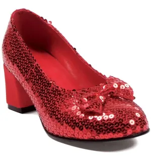 Judy Womens Sequined Red Dorothy Costume Shoes