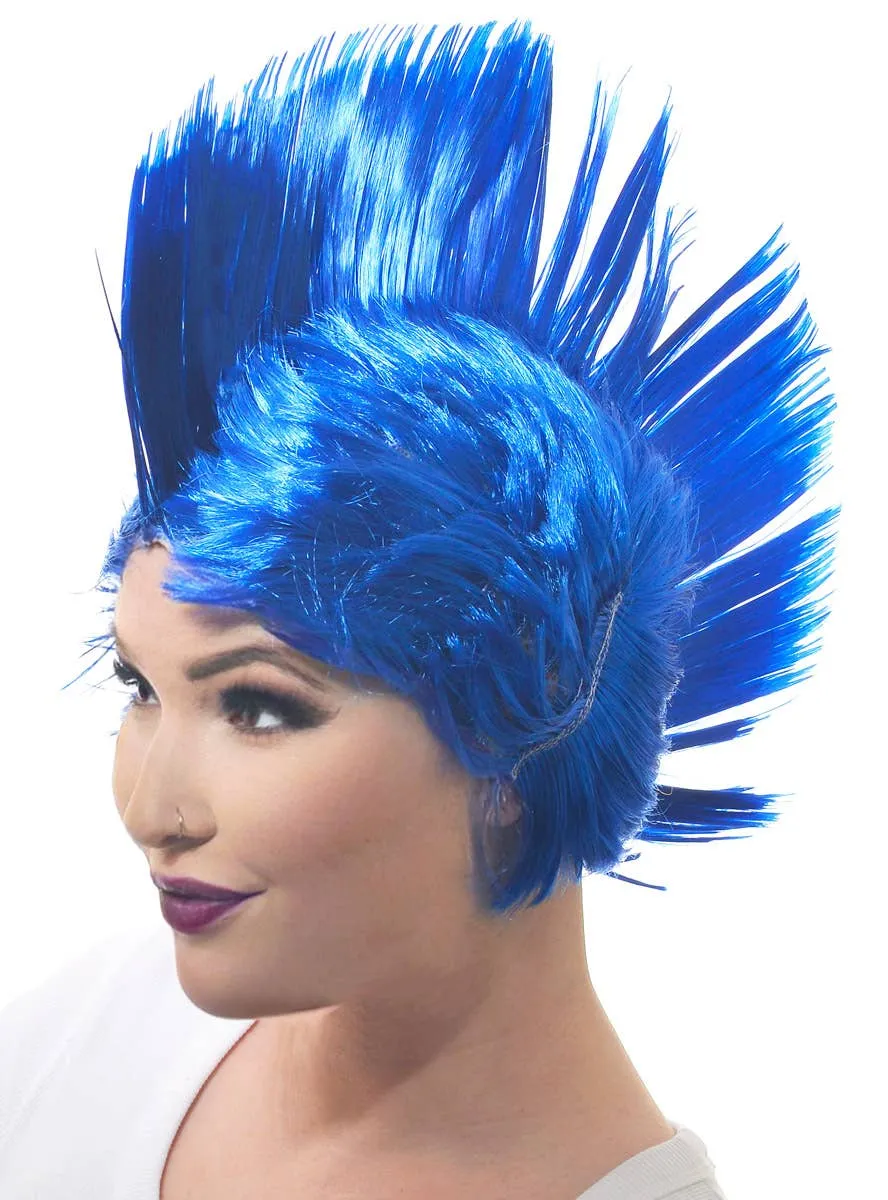 Jumbo Blue Adults Punk Mohawk Costume Wig