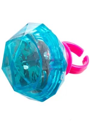 Jumbo Blue Flashing Light Up Costume Ring