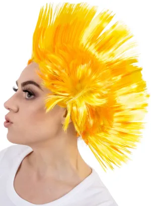 Jumbo Yellow Mohawk Unisex Adults Costume Wig