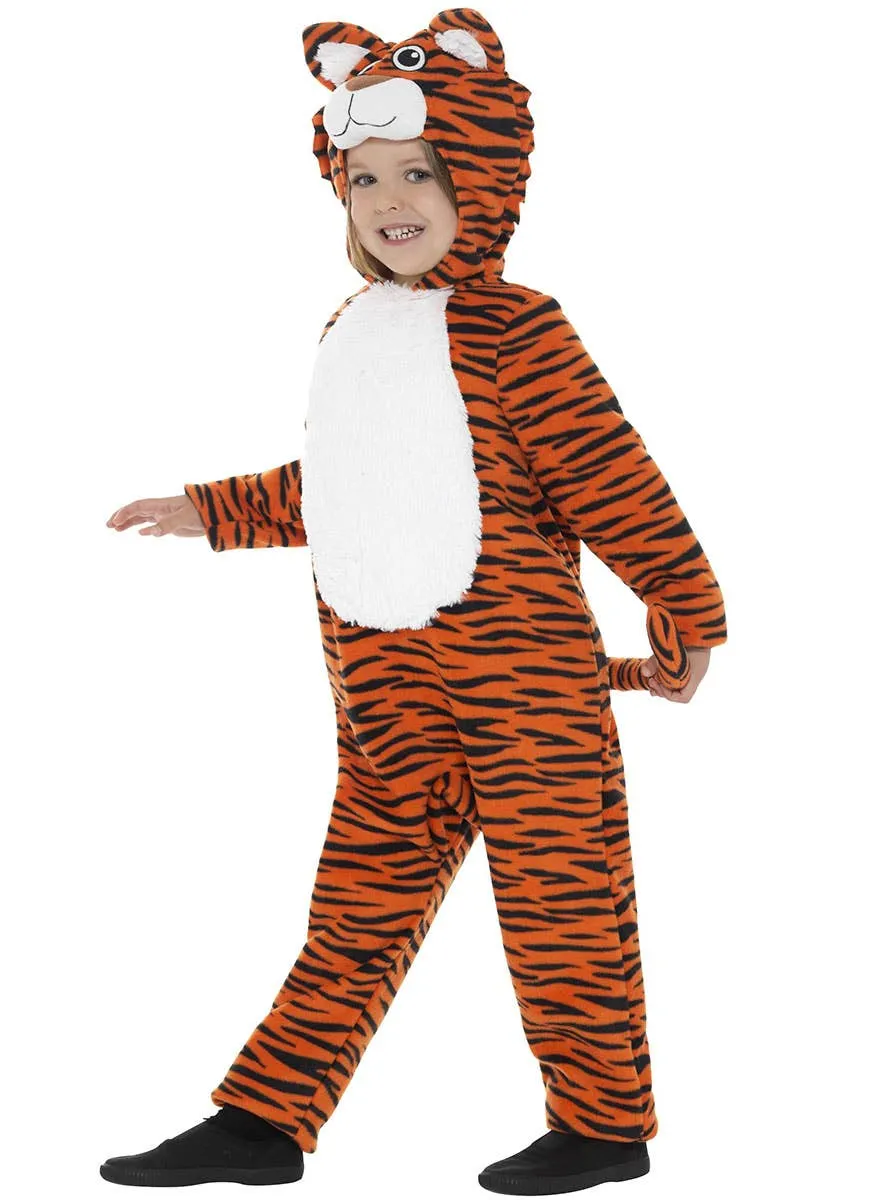 Jungle Tiger Girls Animal Jumpsuit Onesie Costume