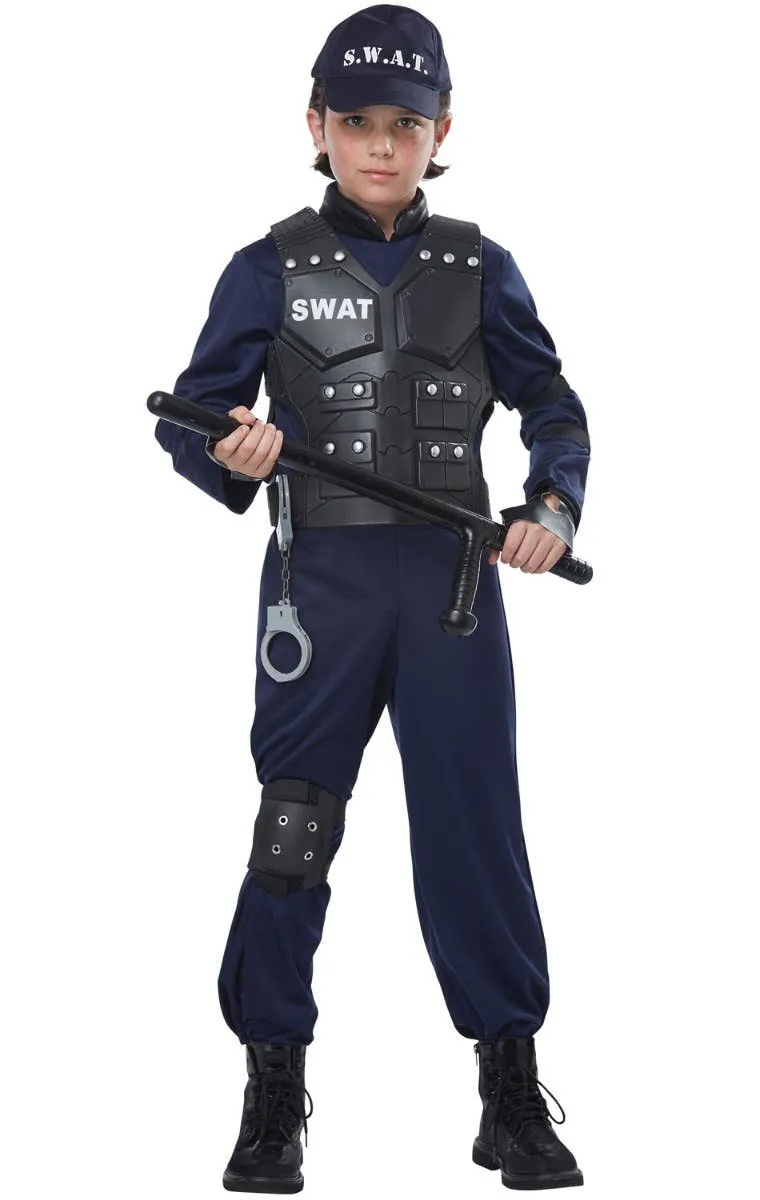 Junior SWAT Officer Kids Police Dress Up Costume