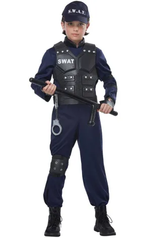 Junior SWAT Officer Kids Police Dress Up Costume
