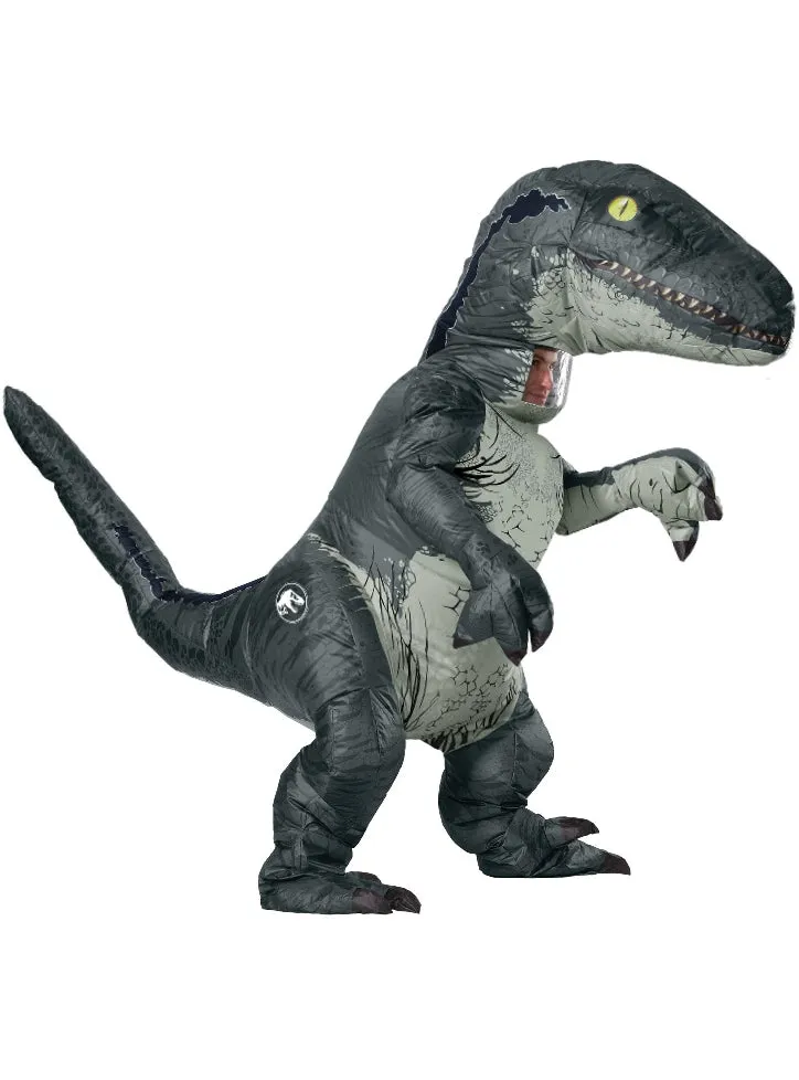Jurassic World Inflatable Dinosaur Blue Adults Costume