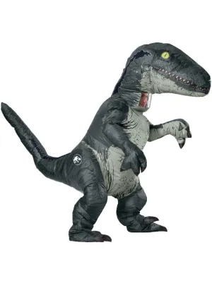 Jurassic World Inflatable Dinosaur Blue Adults Costume