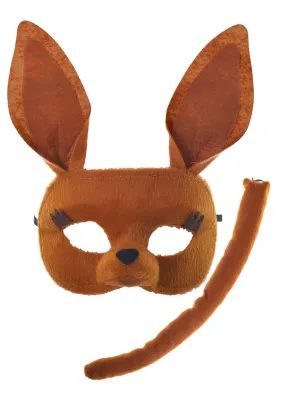 Kangaroo Kids Mask and Tail Costume Accessory Set