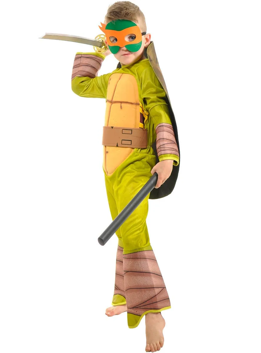 Karate Turtle Boys Orange Mask Dress Up Costume