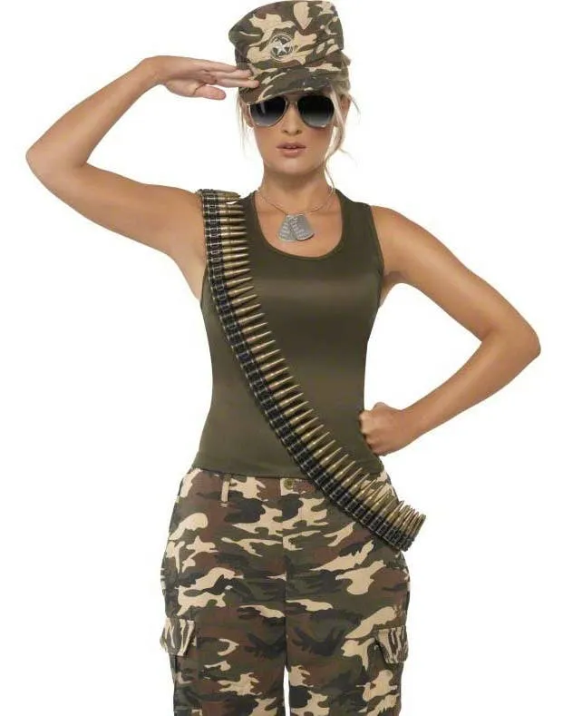 Khaki Camo Army Warrior Womens Costume