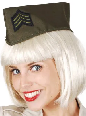 Khaki Green Army Private Costume Hat