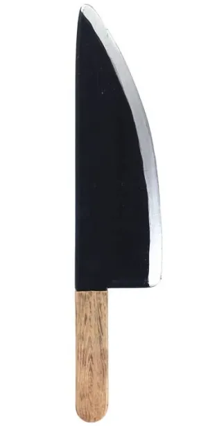 Killer Black Fake Butcher's Knife Halloween Weapon