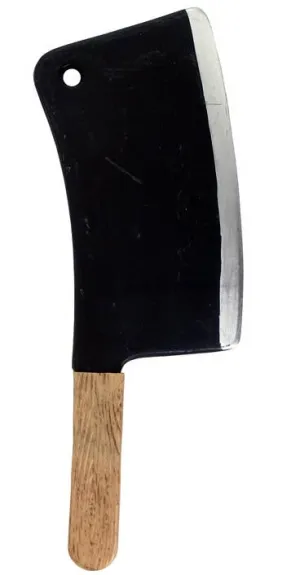 Killer Black Fake Kitchen Meat Cleaver Halloween Weapon