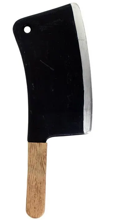 Killer Black Fake Kitchen Meat Cleaver Halloween Weapon