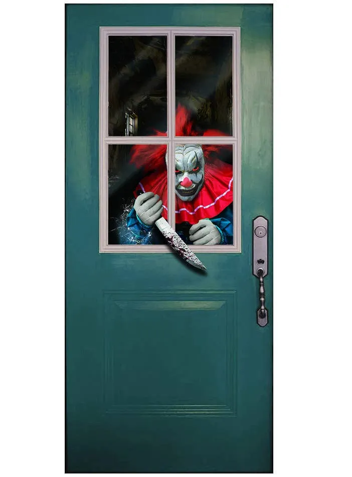 Killer Clown 80x180cm Door Cover Halloween Decoration