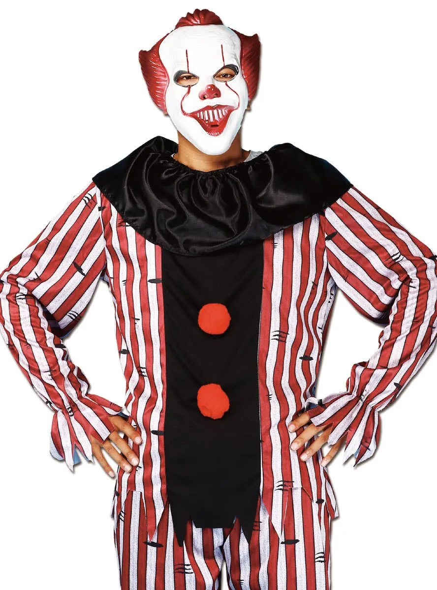 Killer Clown Mens Pennywise Style Halloween Costume
